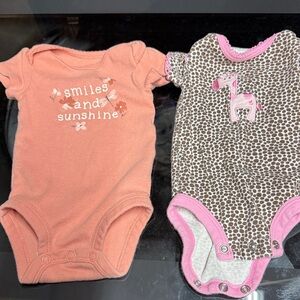 Smiles and Sunshine Peach One-Piece Bodysuit for Kids